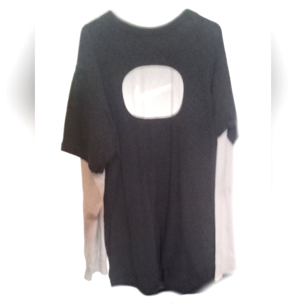 Black and White Cutout Top